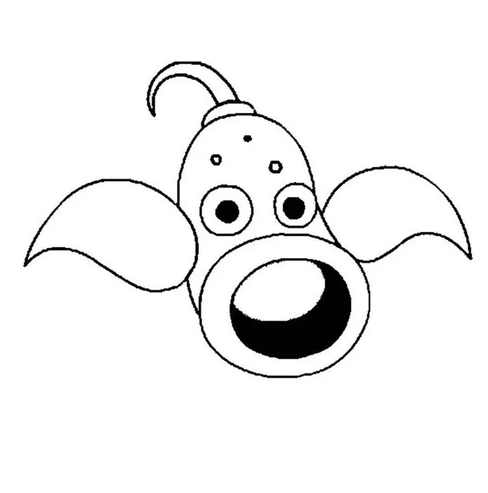 Weepinbell para colorir: desenho do Pokémon Sinambaia.