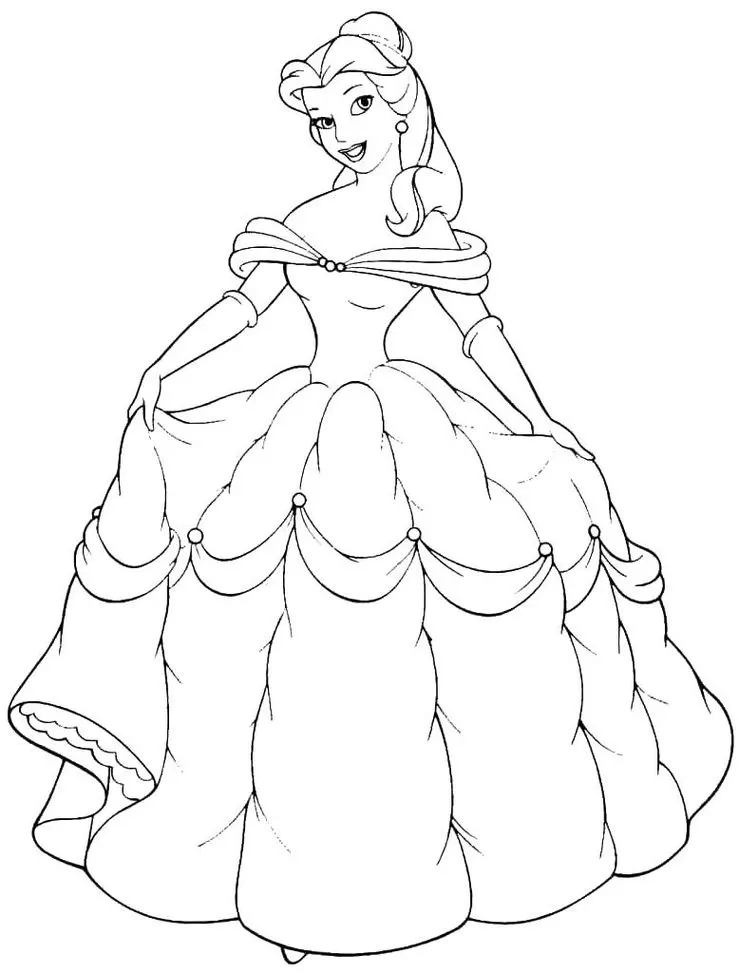 Desenhos de Princesas em PDF para Colorir Branca de Neve