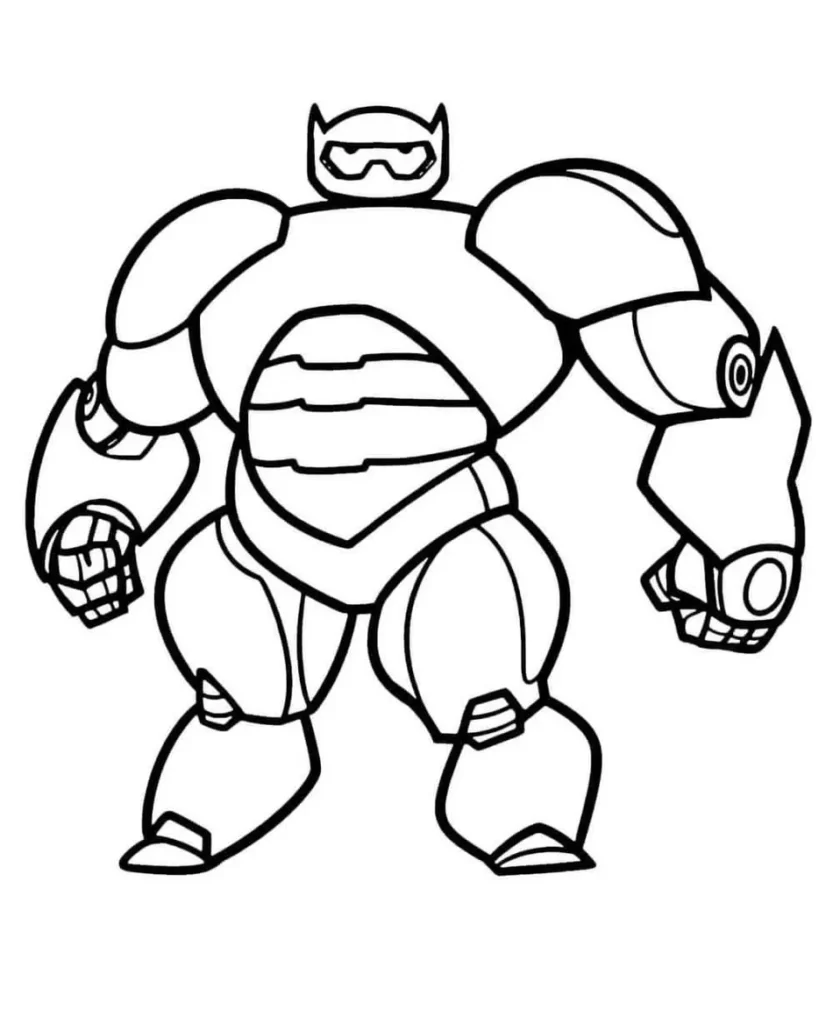 Robô Grandão para colorir: desenho divertido e fácil de preencher.