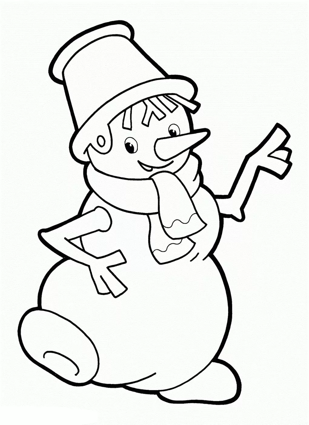 Desenhos de Snowman Boneco de Neve em PDF Espantalho