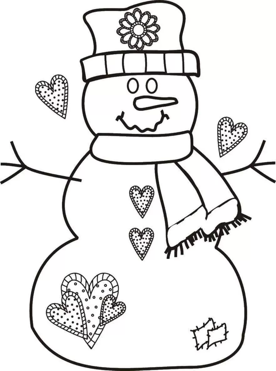 Desenhos de Snowman Boneco de Neve em PDF Love