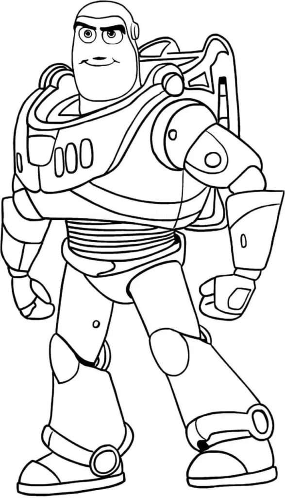 Buzz Lightyear para colorir: Desenho do astronauta de Toy Story