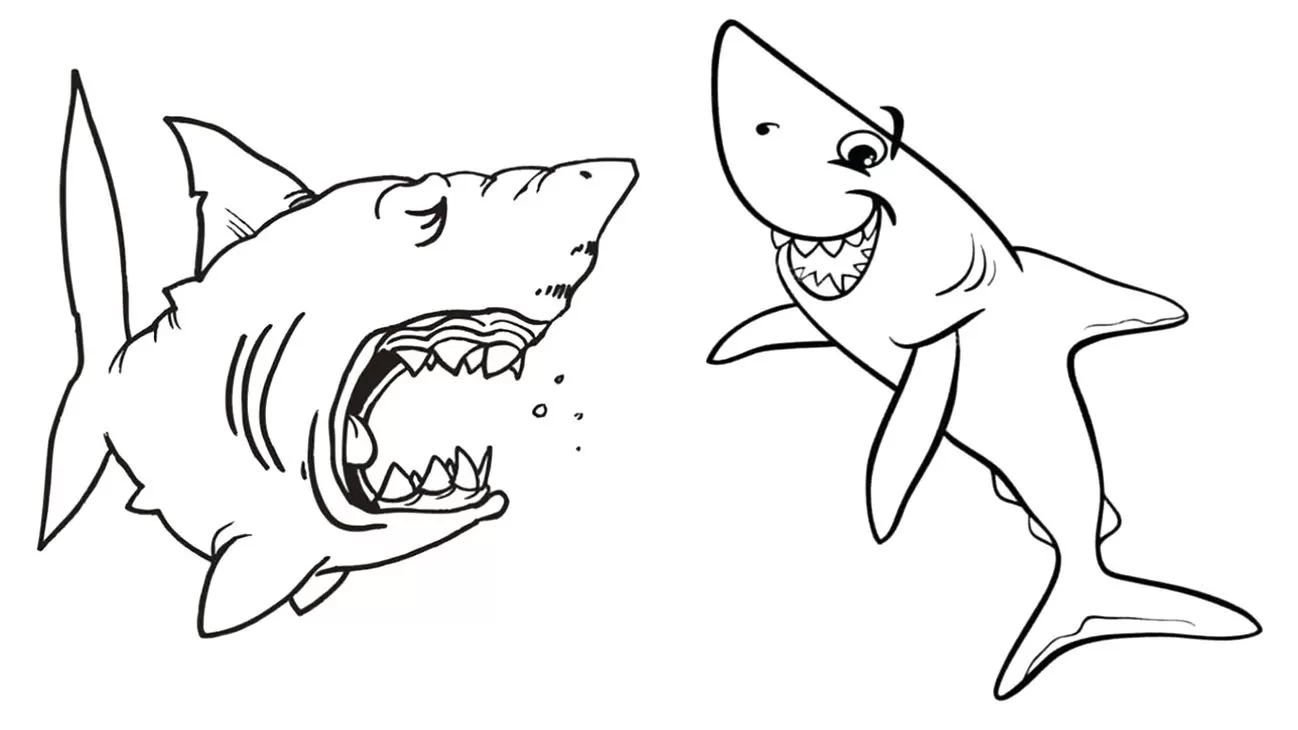 Dois Tubarões para imprimir