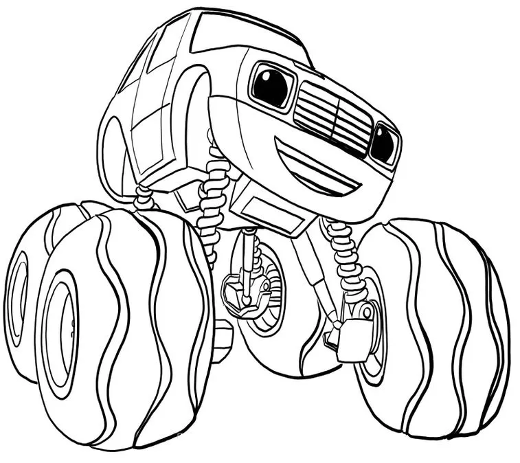 Blaze Monster Machine: desenho divertido para colorir em PDF