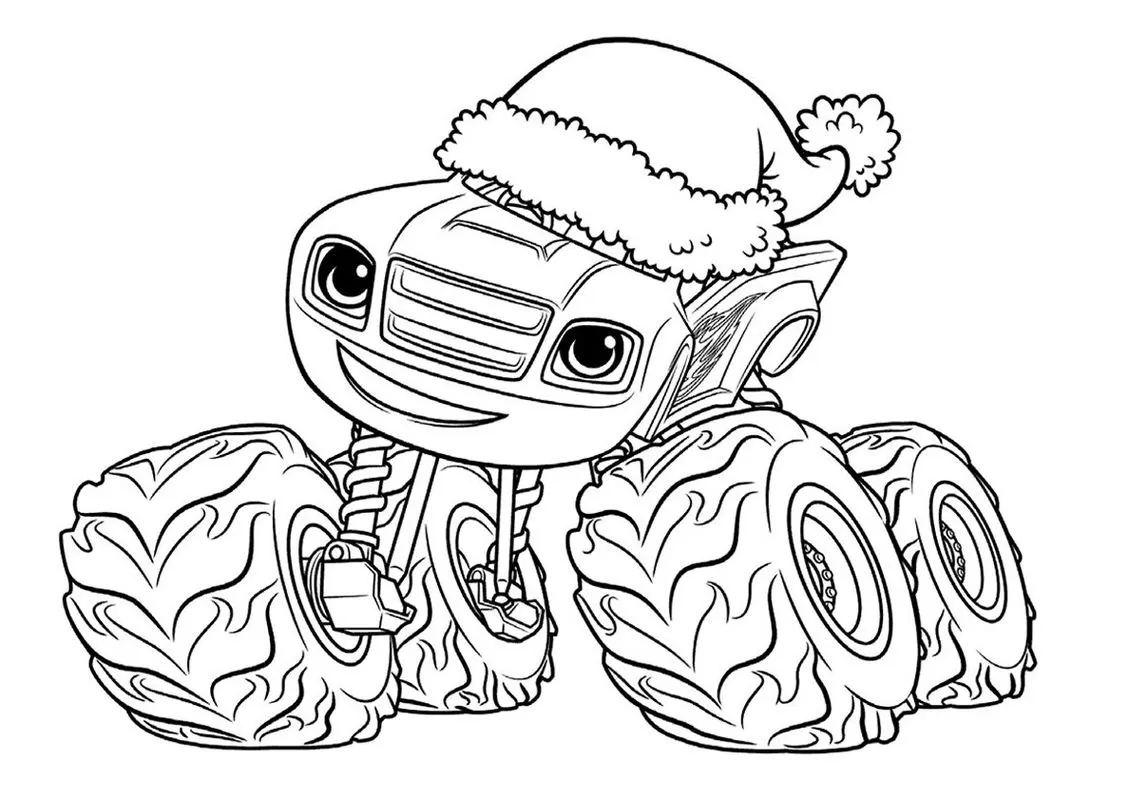 Desenhos do Blaze Monster Machine em PDF Gorro na Cabeça