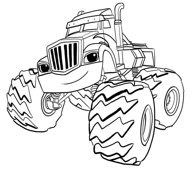 Blaze Monster Machine Super Rodas para colorir em PDF