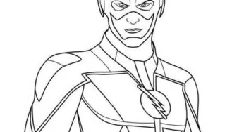 Desenhos do Flash em PDF para colorir