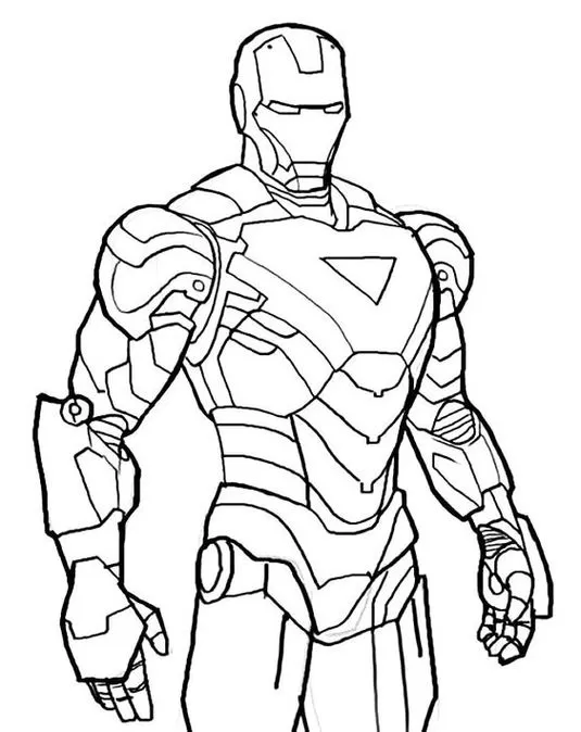Desenhos do Homem de Ferro em PDF para colorir Armadura Vermelha Homem de Ferro Armadura Vermelha para colorir em PDF