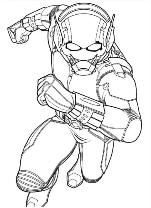 Homem-Formiga em ação: desenho para colorir em PDF