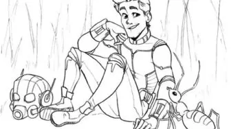 Desenhos do Homem Formiga em PDF para colorir