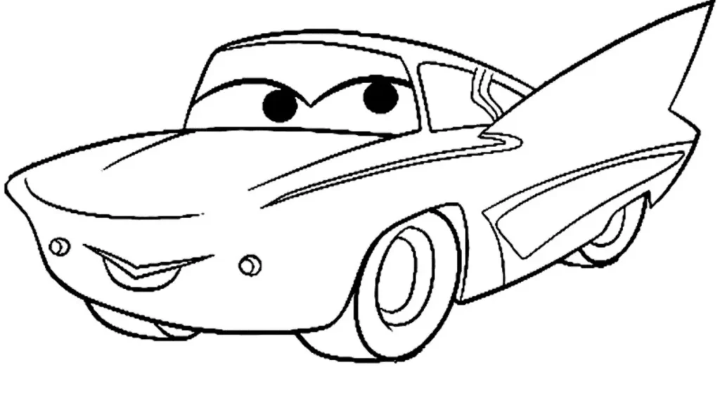 Relâmpago McQueen para colorir em PDF: desenho divertido do carro de corrida
