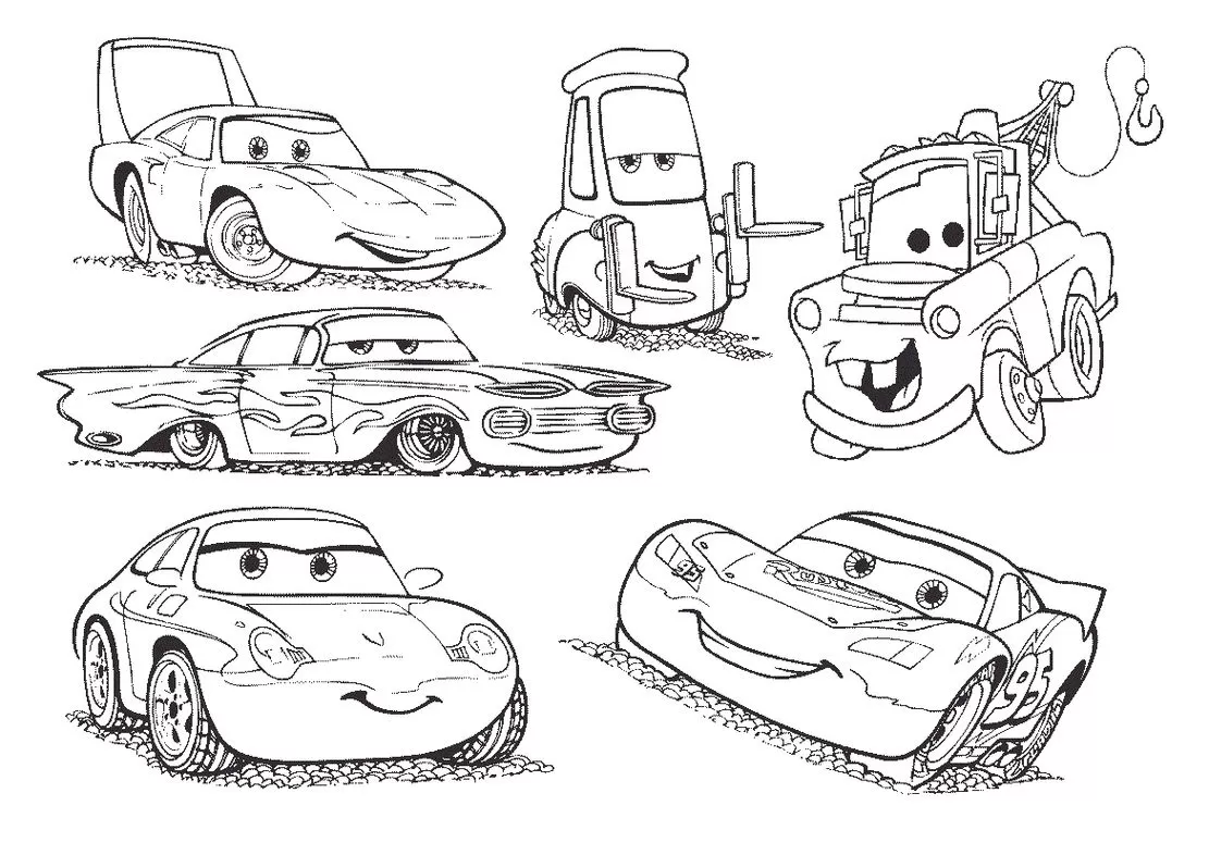 Desenhos Do Relampago Mcqueen PDF Pra Colorir Triste