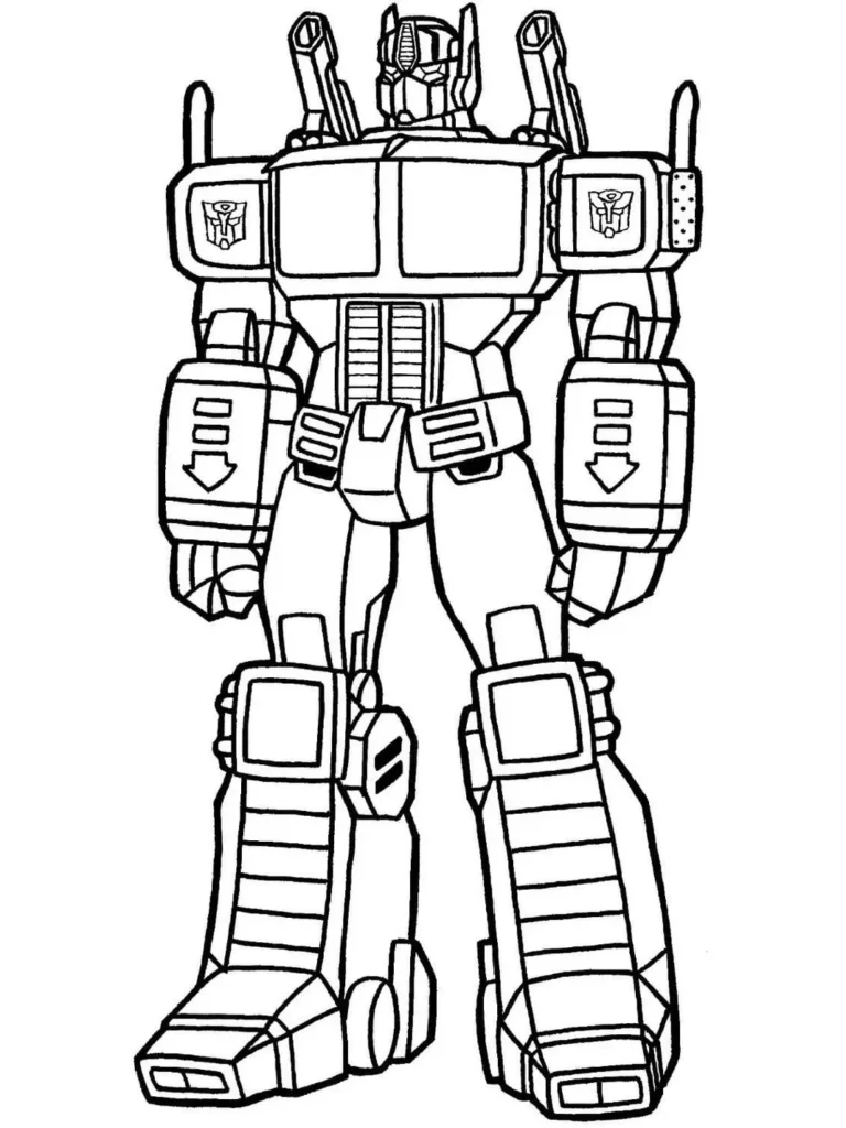 Desenho do Optimus Prime para colorir: Transformers em PDF