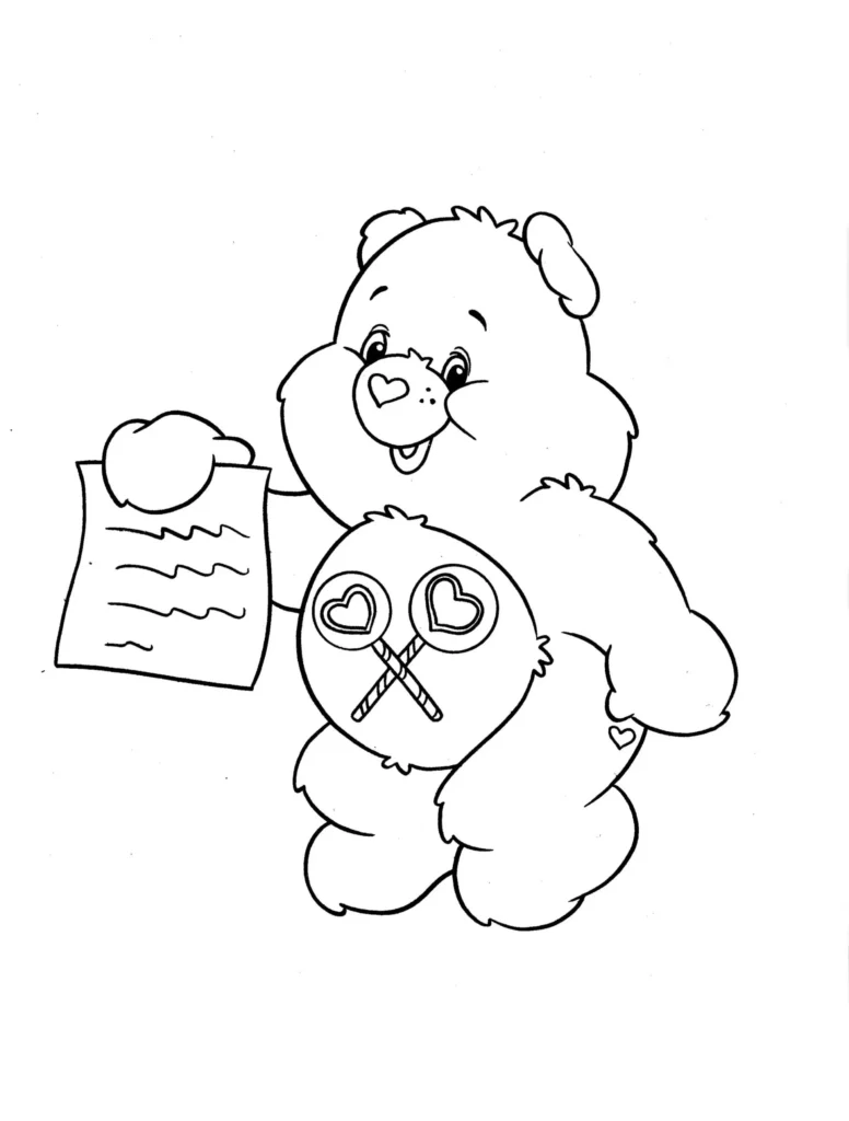 Ursinhos Carinhosos Carinhosa em PDF para colorir