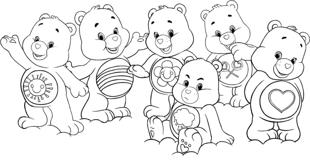 Ursinhos Carinhosos: Desenhos da Turminha para Colorir em PDF