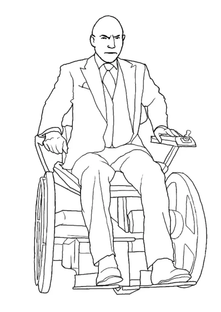 Professor Charles Xavier dos X-Men para colorir em PDF