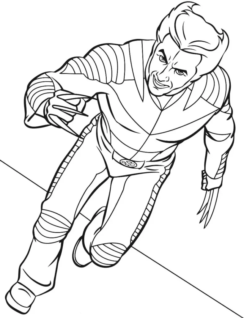 Wolverine dos X-Men para colorir em PDF