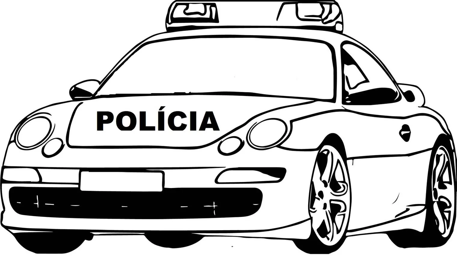 Desenhos de Carros de Policia PDF Pra Colorir Rapido