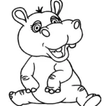 Hipopótamos Animais Hipopótamos Desenhos para colorir