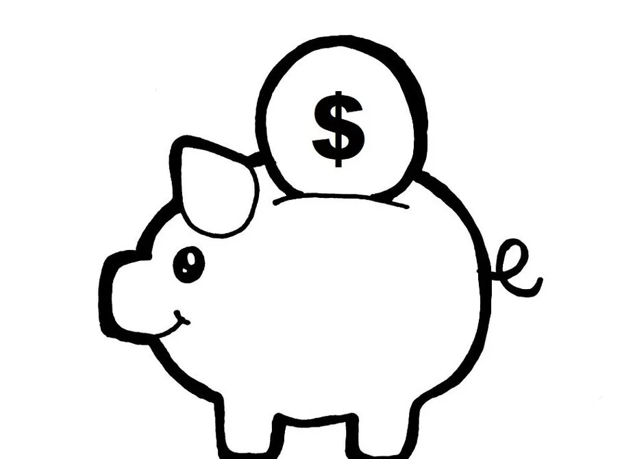 Porquinho cofrinho para colorir: atividade divertida em PDF