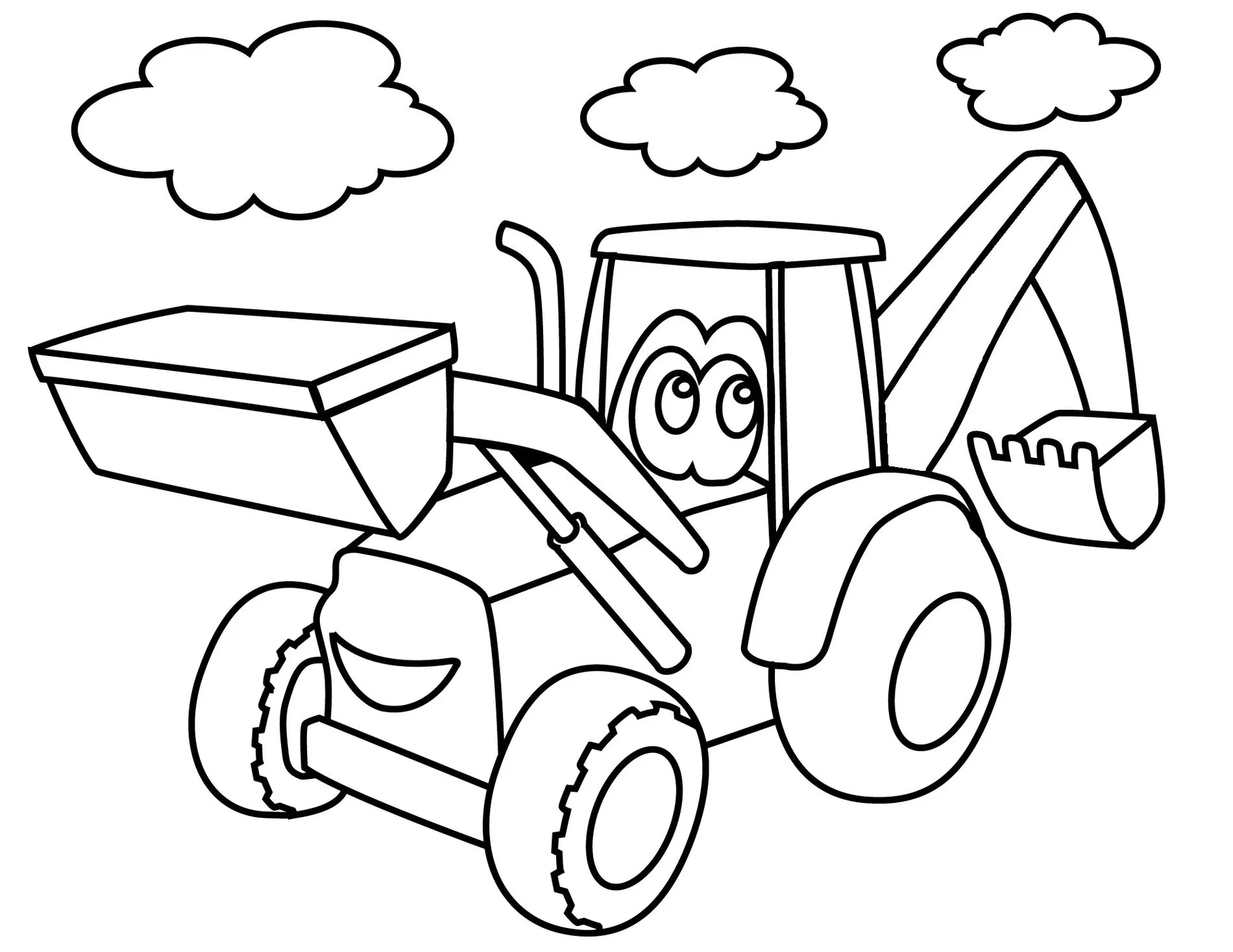 Desenho de Tractor para Colorir - Colorir.com