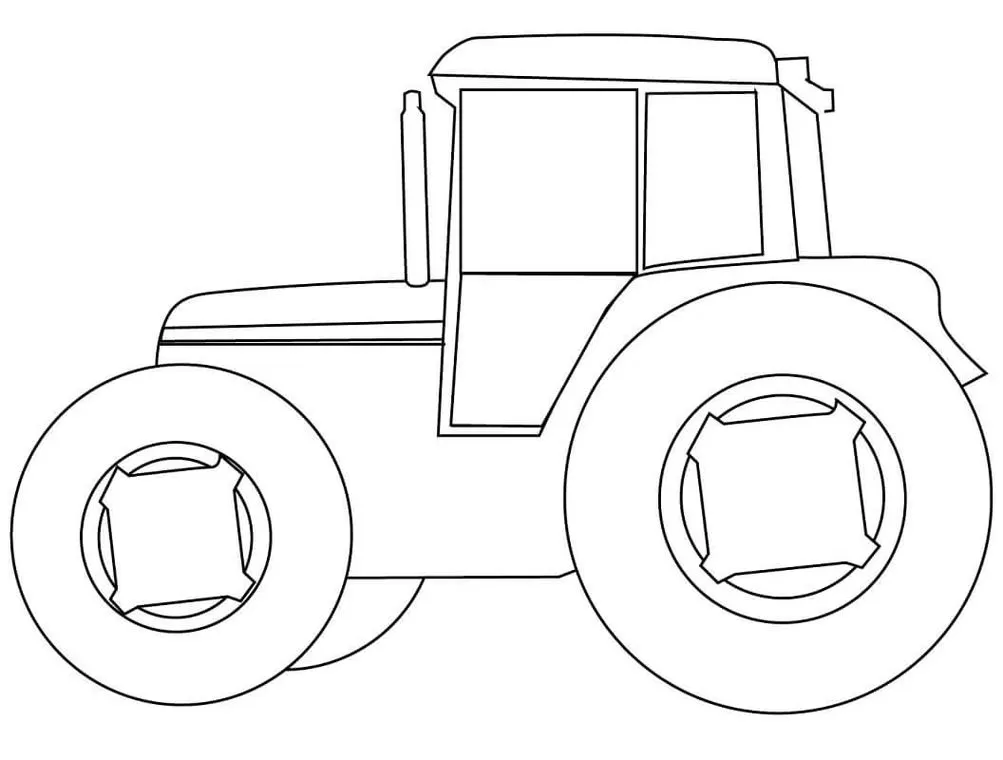 Trator para colorir: desenho simples em PDF