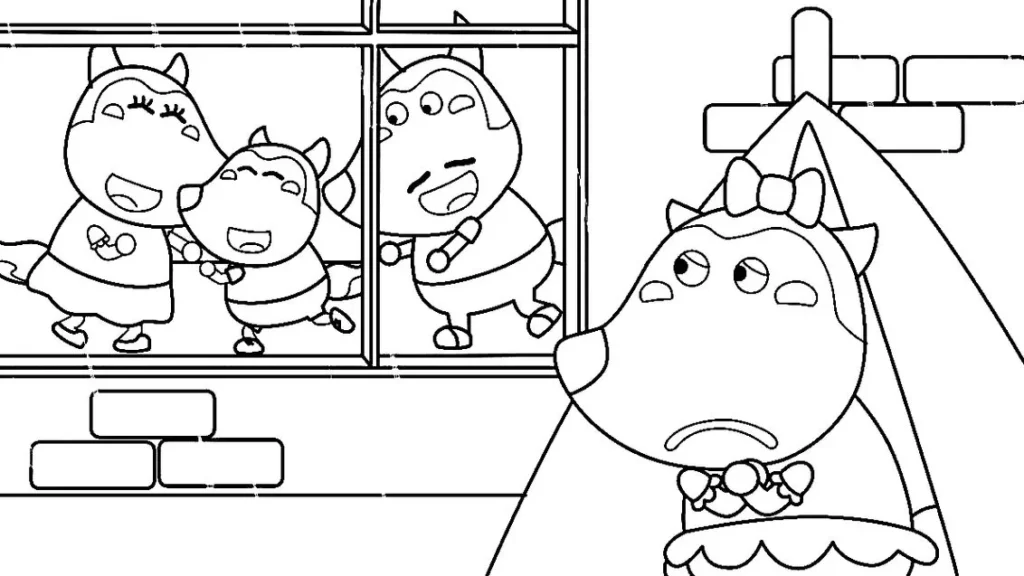 Wolfoo e Lucy para colorir: Aventura fora de casa em PDF