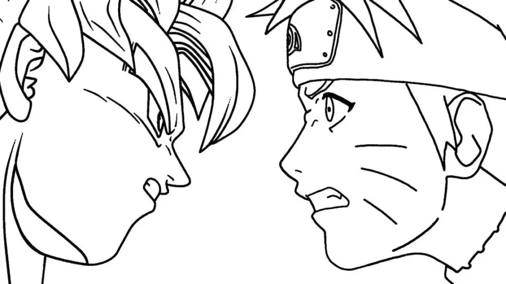 Naruto: Desenho de rivais para colorir