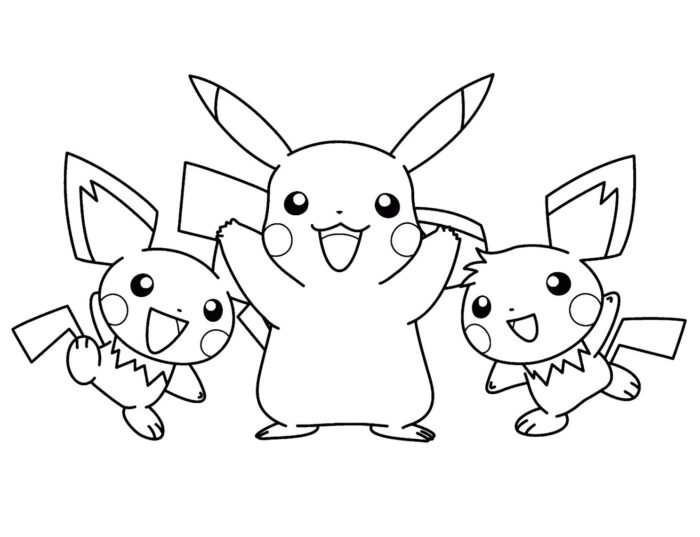 Pikachu e Pichus para colorir: Divirta-se com os Pokémon!