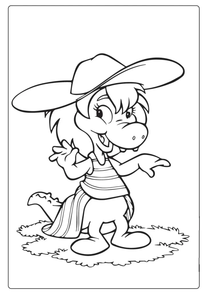 Visconde de Sabugosa para colorir: desenho do Sítio do Picapau Amarelo com o boneco de sabugo usando chapéu.