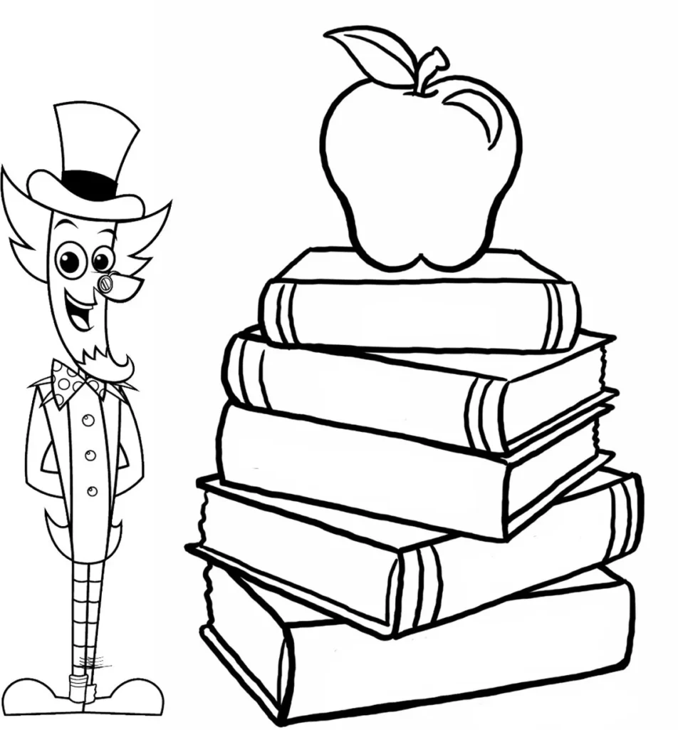 Visconde de Sabugosa e livros do Sítio do Picapau Amarelo para colorir