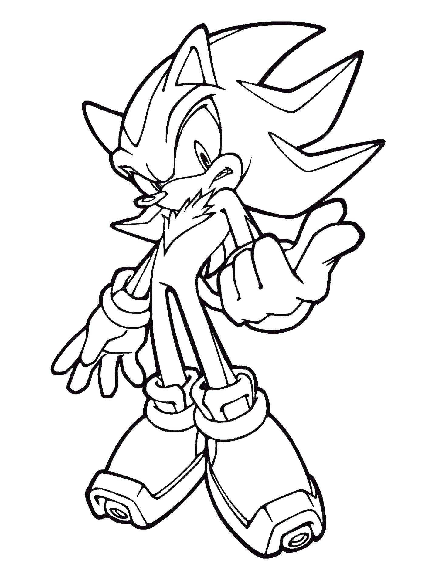 Shadow Sonic para colorir - Desenhos Imprimir