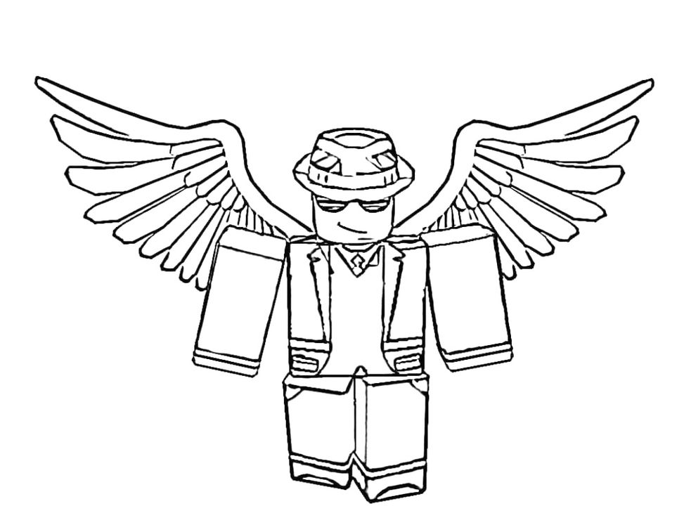 desenho para colorir e imprimir do roblox