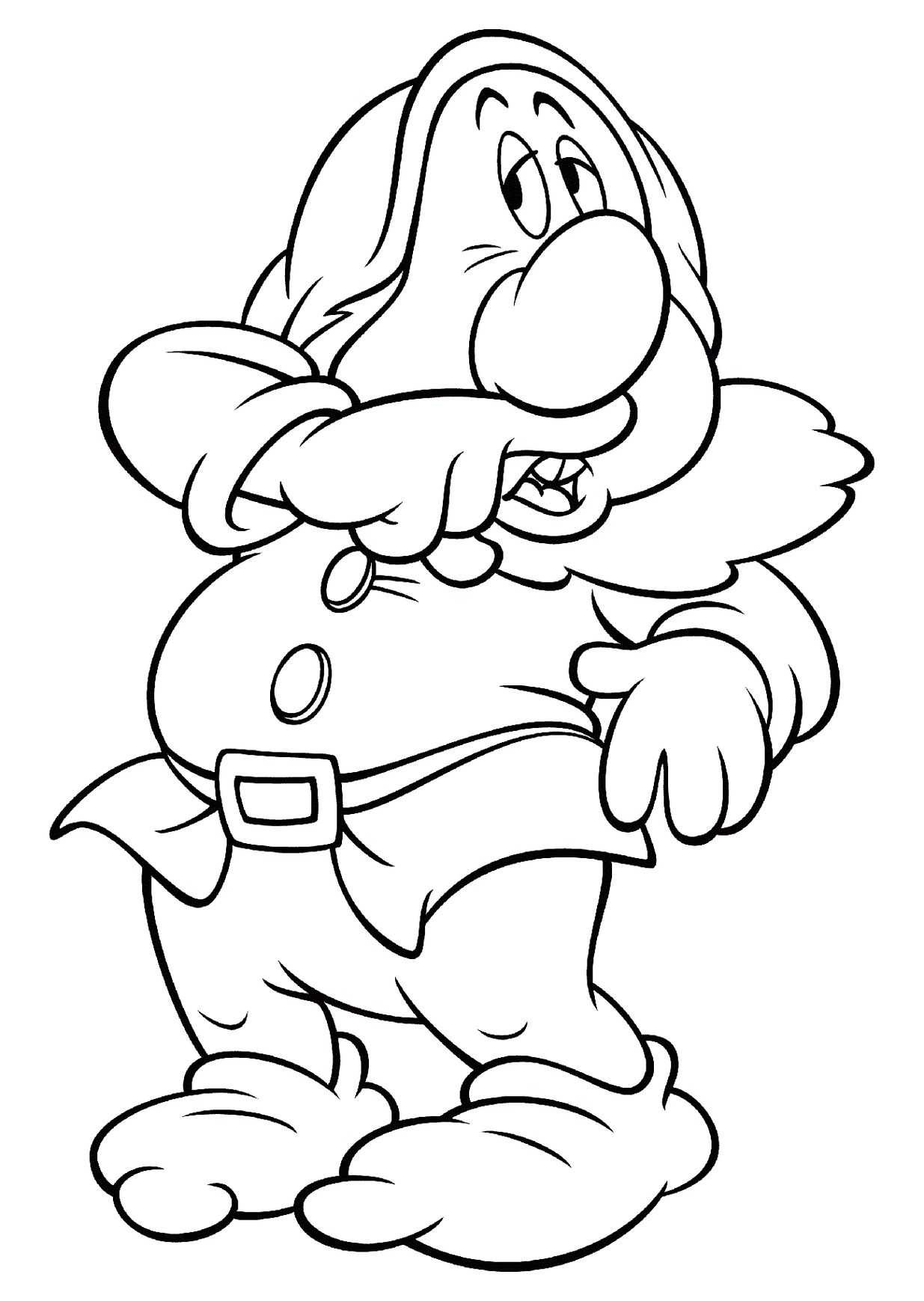 Sete Anões para colorir - Desenhos Imprimir