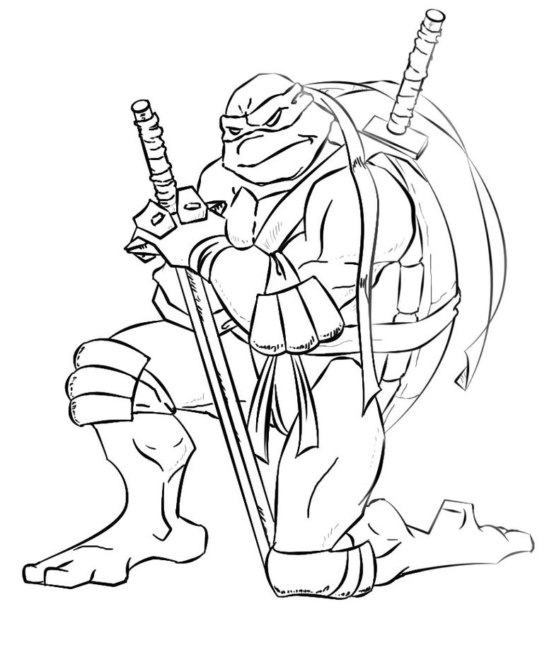 Dinokids - Desenhos para colorir: Desenhos de Tartarugas Ninja para colorir