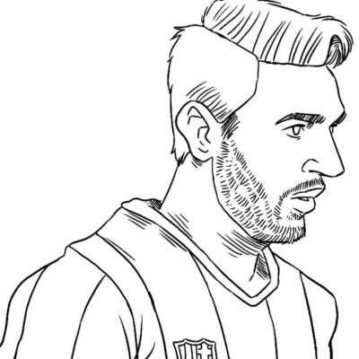 Messi Desenhos para colorir