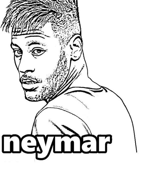 Desenhos de Neymar para colorir - Bora Colorir