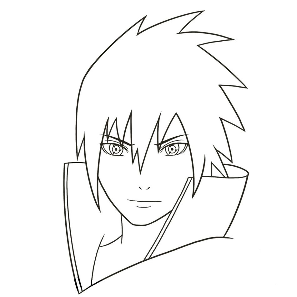 Pequeno Sasuke para colorir