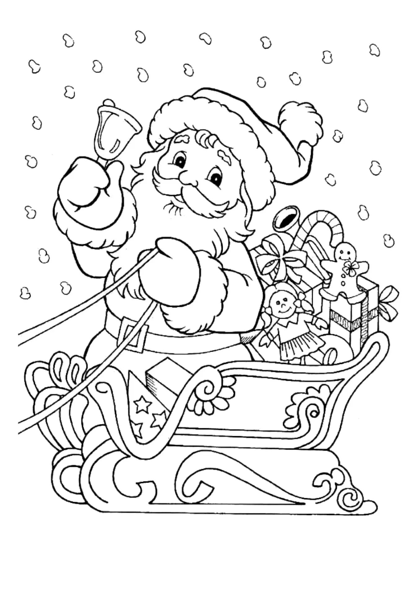 Desenhos do Papai Noel para Imprimir e Colorir