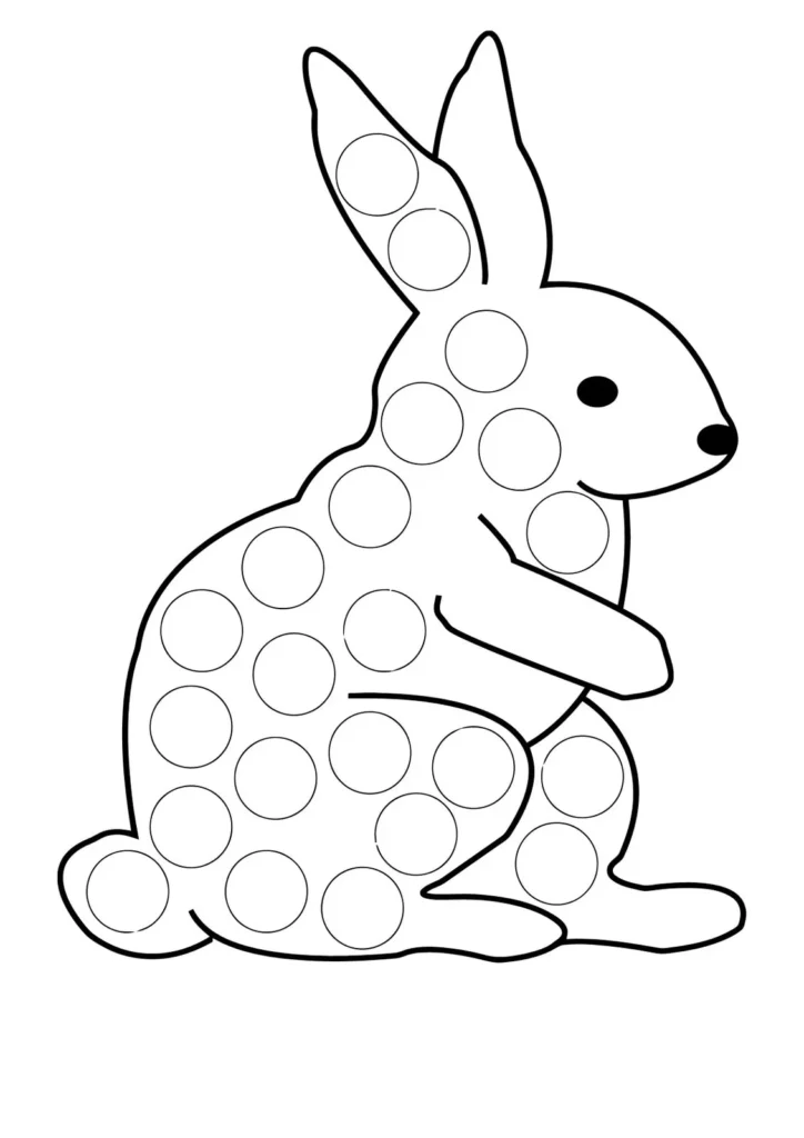 Coelho Pop It para colorir: atividade criativa para crianças