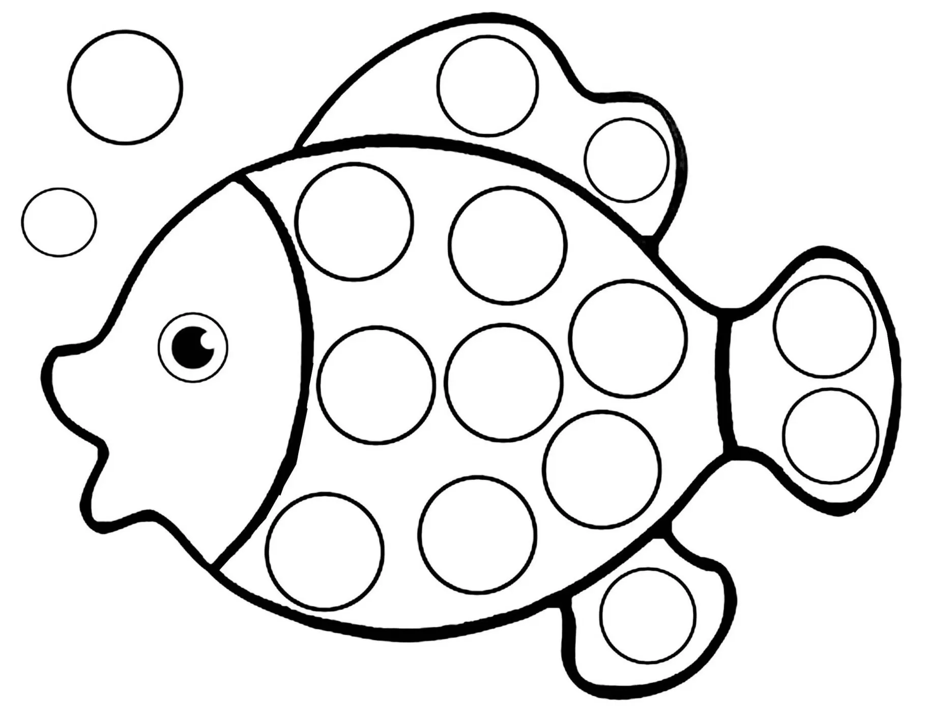 Desenho de peixe Pop It para colorir: atividade divertida para crianças