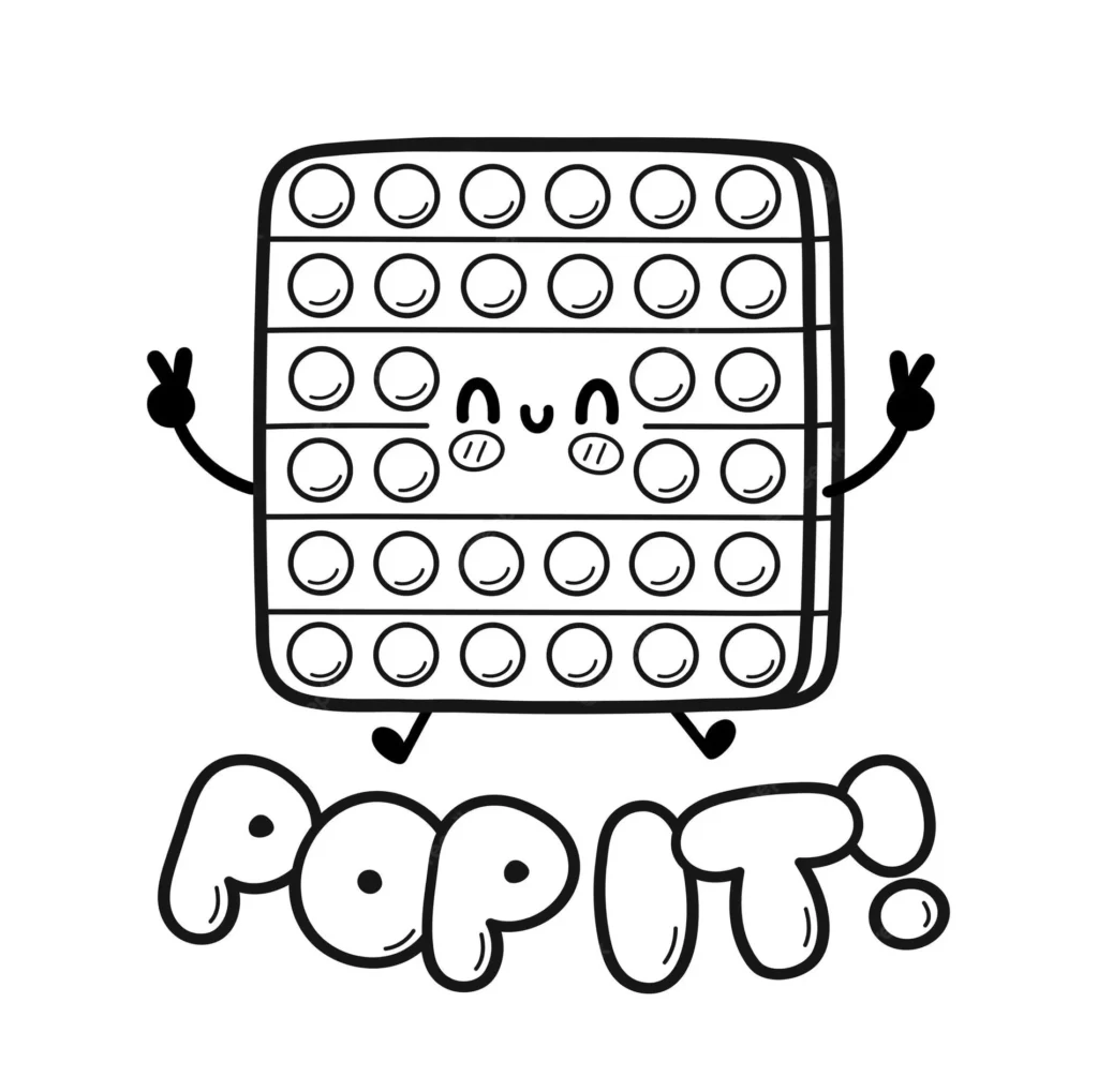 Desenhos de Pop It para colorir. Torrada