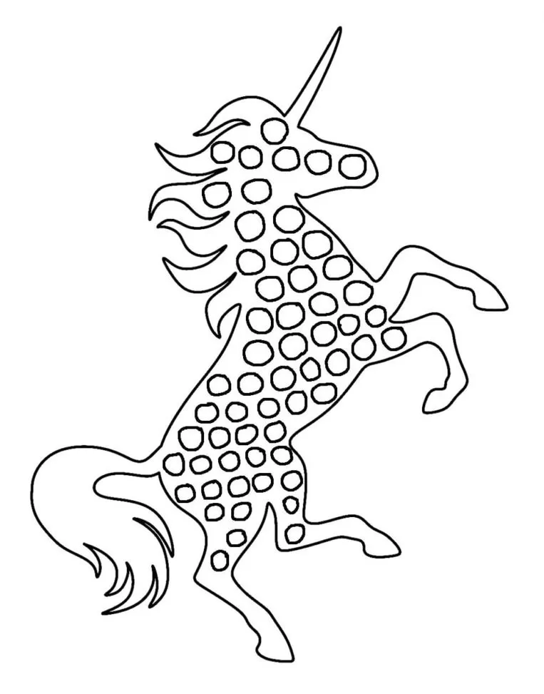 Unicórnio Pop It para colorir: atividade criativa e divertida