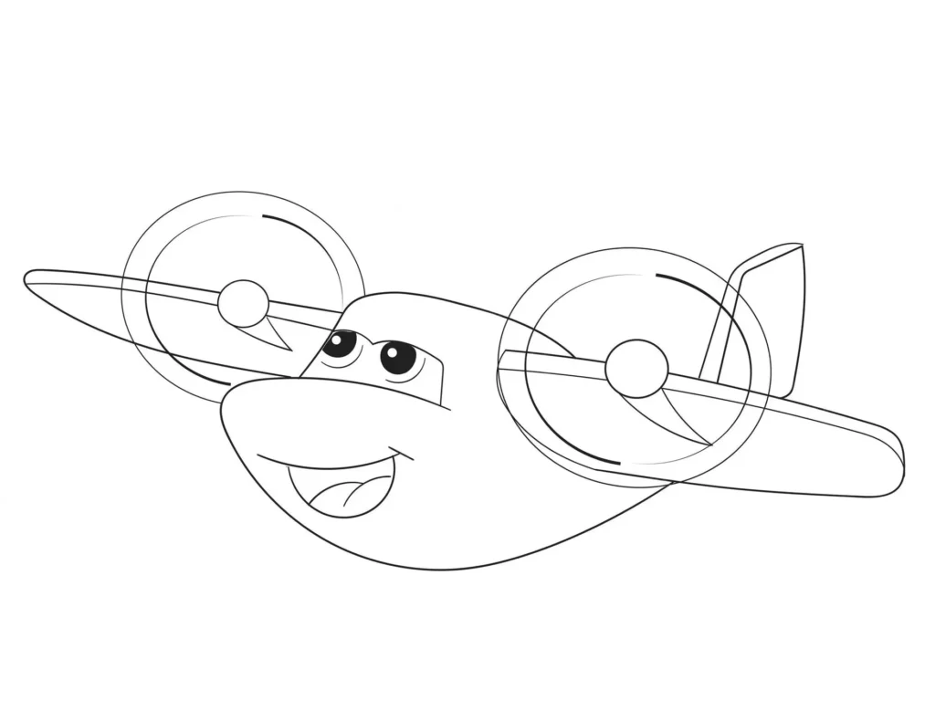 Desenhos de Transportes Aéreos para colorir Avião Pequeno Avião pequeno para colorir: desenho divertido de transporte aéreo.
