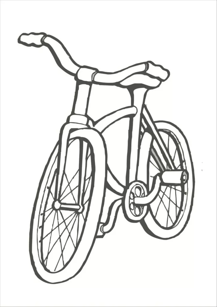 Desenhos de Transportes Terrestres para colorir Bicicleta Bicicleta para colorir: Desenho de transporte terrestre para atividades criativas