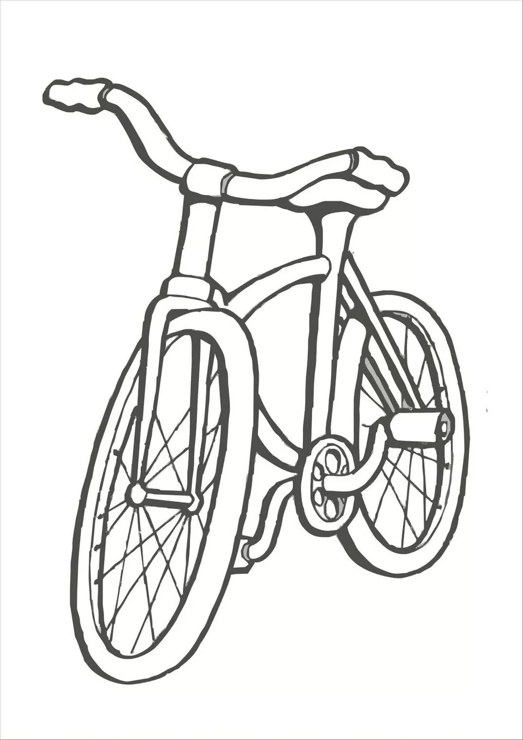 Desenhos de Transportes Terrestres para colorir Bicicleta Bicicleta para colorir: Desenho de transporte terrestre para atividades criativas