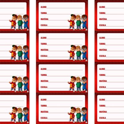 Etiqueta de Material Escolar Menino Escola para imprimir