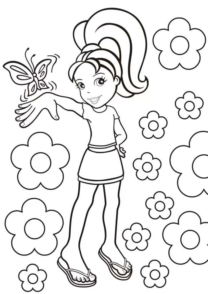 Desenhos da Polly Pocket para colorir. Borboleta