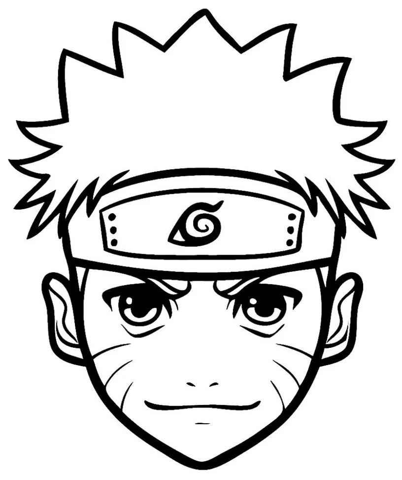 Naruto Uzumaki para colorir: desenho do ninja da Vila da Folha.