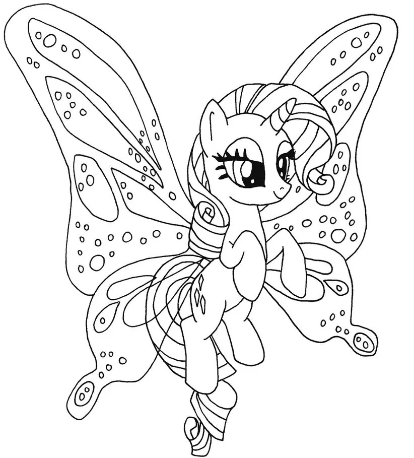 My Little Pony Rarity com Asas para Colorir